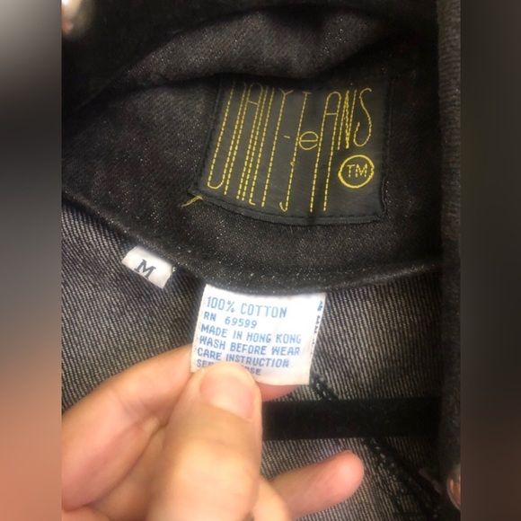 Denim studded cropped Rockers jacket RARE size medium - Picture 6 of 9